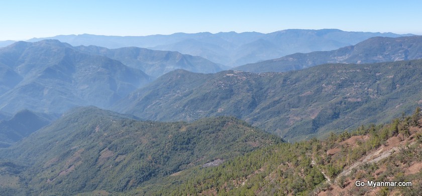 Mountains of northern Chin State from 'Wuthering Heights'